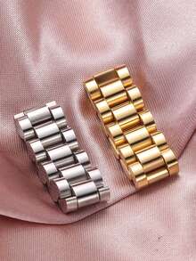 1pc Minimalist Watch Band Chain Decor Ring, Suitable For Women's Daily Wear - Ring - View 2