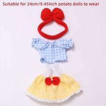 1pc Dress Outfit, Suitable For 24cm Potato Doll, Wedding Gown Dress Set, Changeable Doll Clothes - Multicolor - View 2