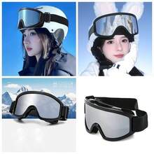 1pc Adult Outdoor Sports Ski Goggles, Motorcycle Riding Glasses, Snowmobile Eyewear - Multicolor - View 1