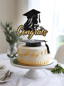 1PC Graduation Cake Topper For Girls Class Of 2026 Congrats Grad Party Decoration Cupcake Dessert Topper Supplies - 1 - View 6