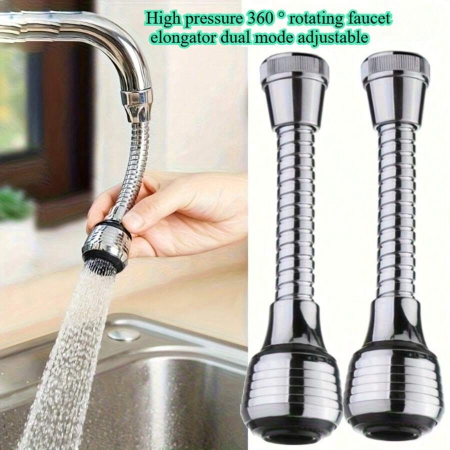 360° High Pressure Rotating Faucet Extender, Suitable For Year-Round Use. Dual Adjustment Mode And Water-Saving Anti-Splash Design, Applicable For Kitchen And Bathroom Sinks. Tool-Free Installation. Compact Shower Head Design, Suitable For Event Organizers, Fashionable Design, Easy Maintenance, Sturdy Structure.