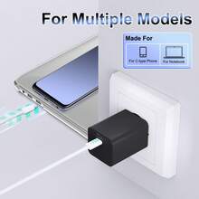 2个装 45W GaN USB-C 墙式充电器 PD 3.0 快充插头，适用于 MacBook、Galaxy、XPS 等——通用手机充电器 - 查看 6