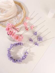 1 chiếc băng đô cài tóc kiểu Bohemian đính hoa anh đào tua rua - Phụ kiện tóc cô dâu thanh lịch đính pha lê, phù hợp cho kiểu tóc đi biển/dự tiệc. - Nhiều màu - Xem 4