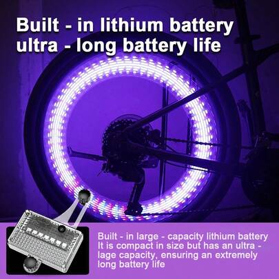 1 đèn LED năng lượng mặt trời gắn trục bánh xe đạp, đèn nhấp nháy cho lốp xe đạp, đèn RGB gắn nan hoa xe đạp, đèn cảnh báo an toàn khi đi xe đạp.