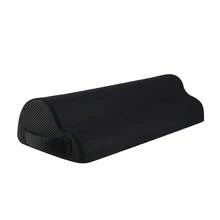 1 pieza Alfombrilla de descanso para los pies con forma de nube, diseño minimalista/espuma de alta densidad/almohadilla ergonómica para los pies con base antideslizante y funda extraíble y lavable, adecuada para oficina, hogar, viajes, alivia la incomodidad de las piernas por estar sentado durante mucho tiempo, proporciona apoyo para las piernas y las nalgas - Negro - Ver 7
