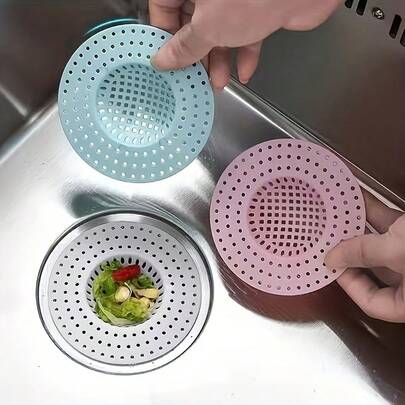 Bộ lọc cống bồn rửa nhà bếp được nâng cấp, bộ lọc cống thoát sàn phòng tắm, nắp chống tắc nghẽn và côn trùng cho bồn cầu, lưới lọc bồn rửa nhà bếp - Thiết kế đục lỗ nhiều màu sắc giúp dễ dàng giữ lại cặn thức ăn và tóc, dễ dàng lắp đặt và vệ sinh cho môi trường thoát nước sạch sẽ.