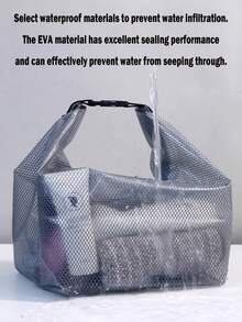 1pc Waterproof Swimsuit Bag, Oxford Cloth Dry & Wet Separated Bag With Handle And Zipper, Waterproof Garment Bag For Travel, Gym, Beach - Multicolor - View 3