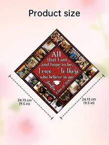Decoración personalizada para birrete de graduación inspiracional de 24,13 cm - Personalizable con foto, nombre y "Clase de 2025/2026", incluye borla y admite múltiples opciones de color de fondo - Multicolor - Ver 6
