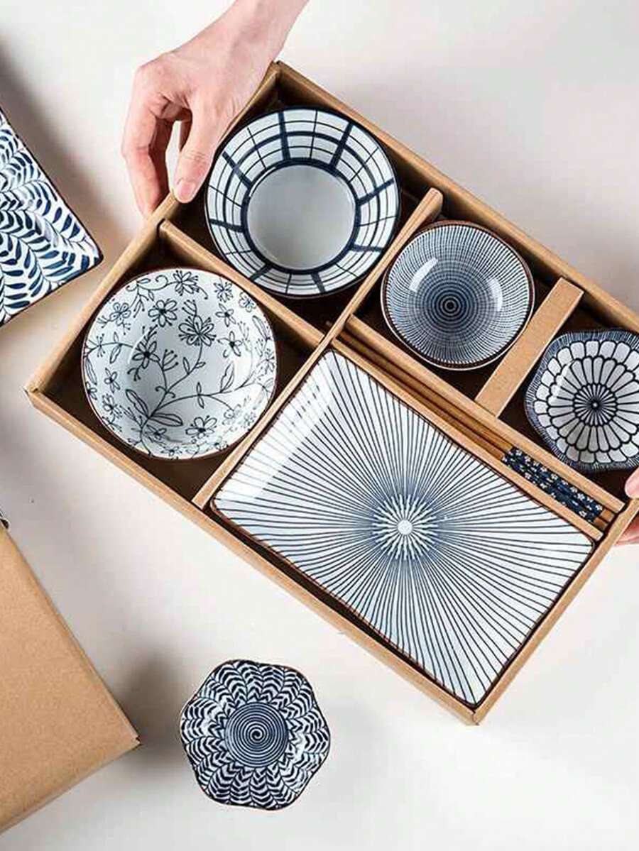 日式餐具,长方形陶瓷盘,非常适合蒸鱼、寿司、海鲜、牛排、沙拉等。耐热、可叠放、易于清洁,独特的餐具,适合新娘送礼会、婚礼、下午茶、花卉主题派对装饰、圣诞节等场合。 - 彩色 - 查看 1