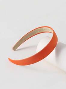 1pc Wide Fabric Headband, Suitable For Daily Wear Hairband Hair Band Diadema Hair Hoop - Orange - View 2