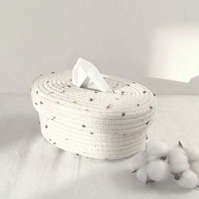 Hộp đựng khăn giấy 1 chiếc, hộp đựng đồ sáng tạo phong cách Bắc Âu, hộp đan hình chữ nhật tối giản, hộp đựng khăn ăn phòng khách và phòng ăn, hộp đựng khăn giấy trang nhã.