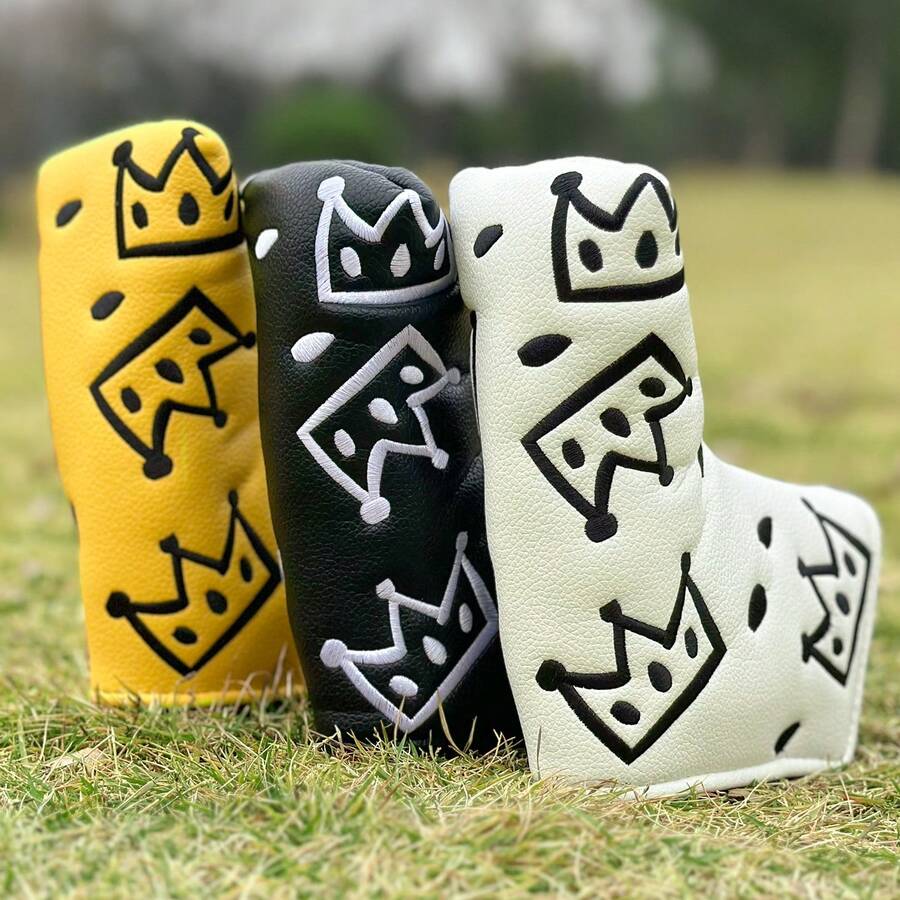 Cheese Crown Design Style - Golf Putter Cover, Golf Fashion Club Cover, Accessories Suitable For Outdoor Enthusiasts Of Both Genders, It Is A Golf Club Protective Cover Worth Having. - Multicolor - View 1