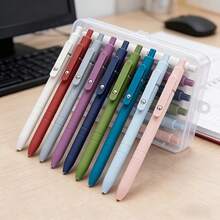 Bộ bút tối giản màu trung tính 7/13 chiếc (bao gồm 6/12 bút + 1 hộp đựng bút), bút mực đen đầu mảnh 0.5mm, viết trơn tru, thích hợp cho thi cử, vẽ, viết, chống thấm nước và khô nhanh, lý tưởng cho sổ tay, y tá, sinh viên, văn phòng phẩm (Đen, Xám, Trắng) - bút gel - Xem 4