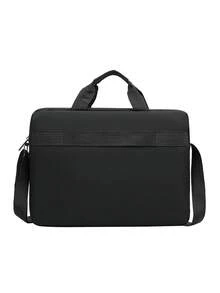 1 chiếc túi nam thời trang đa năng dung tích lớn, cặp xách công sở đựng laptop, chiều rộng 40cm/15.6in, chiều cao 30cm/11.7in, độ dày 7cm/2.73in - màu đen - Xem 9