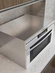 Various Appliance Surface Anti-Rust Protection, Washing Machine/Refrigerator/Elevator Protection, Thick Brushed Silver Metal Protective Film, Silver Stainless Steel Sticker, Self-Adhesive Refrigerator Washing Machine Renovation Waterproof Wallpaper - Silver Brushed - View 5
