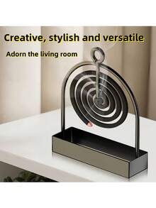 1pc Vintage Bronze Metal Incense Burner, Metal Material Can Be Hung Or Placed With Sandalwood Incense Sticks, Suitable For Living Room, Bedroom Decor, Outdoor Camping Relaxation Aromatherapy Decoration, Perfect Gift For New Year, Valentine's Day, Mother's Day, Father's Day, Graduation, Back To School And Other Holidays - Multicolor - View 3