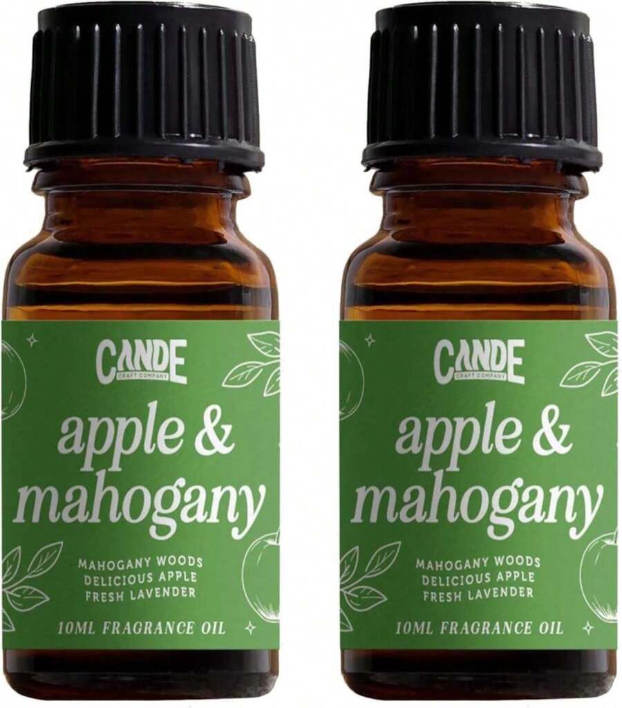 CANDECraftCo Premium Fragrance Oil U2013 Diffuser Oils Fragrances Scented For Home, Candle Soap Making Supplies, Aromatherapy Blends For House (0.34 Fl Oz) (2-Pack, Apple + Mahogany) - ColorA - View 1