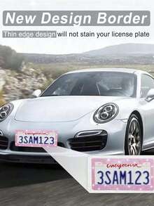 水晶塑料车牌框，闪光车牌框，通用水晶车牌框套，防锈塑料车牌架，汽车配件 - A - 查看 10