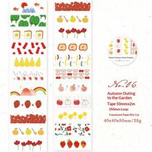 1 Roll Sulfuric Acid Paper Cutting Adhesive Decorative Tape, Fresh Salt Series Planner DIY Decorative Tape, Milk Salt Flower And Cloud Series, Suitable For Gifts, Office, Home, Marking, Labeling, Classroom, Entertainment Toys, Student Planners, Creative Retro Handmade Scrapbooking DIY Stickers - A - View 11