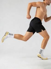 10Pairs Professional Non-Slip Mid-Calf Socks, Silicone Grip Socks For Yoga, Soccer, Basketball, Cycling, Hiking & Running, High Elasticity & Breathable, Ideal For Gym & Trampoline, Athletic Socks For Men, Bestselling Socks For Fitness Enthusiasts - Multicolor - View 3