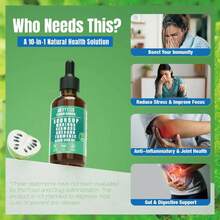Soursop Bitters Liquid Drops 10-In-1 With Nori, Moringa, Turmeric, Black Seed Oil, Oregano, Ashwagandha| Herbal Extracts For Overall Health| Vegan, Non-GMO| 2 Fl Oz - 1 - Xem 5