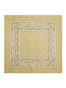 1 chiếc khăn trùm đầu/khăn quàng cổ nữ in họa tiết hạt điều, thích hợp cho sử dụng hàng ngày. - Màu be - Xem 1