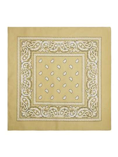 1 chiếc khăn trùm đầu/khăn quàng cổ nữ in họa tiết hạt điều, thích hợp cho sử dụng hàng ngày.