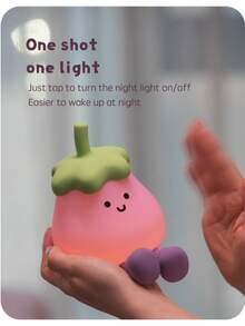 蔬菜造型硅胶触控可调光USB充电床头夜灯 - 白光 - 查看 8