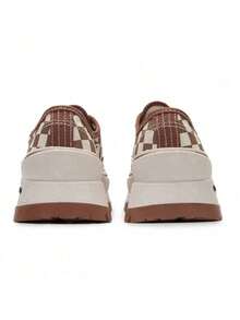 Vans男鞋女鞋Authentic Vibram DX厚底增高鞋德比鞋低筒休閒鞋情侶鞋VN0A5JLWD3M - 棕白棋盤格 - 查看 10