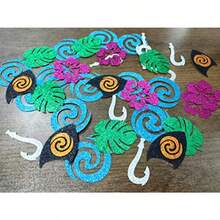 200Pcs  Moana Birthday Confetti Moana Table Confetti Decorations For Moana Hawaiian Theme  Shower Birthday Table Decorations - Multicolor - View 3