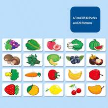 儿童益智配对卡片。专为学龄前儿童设计的拼图游戏，旨在促进智力发展，增强脑力。早期儿童教育工具、儿童艺术手工、儿童圣诞手工、拼图、圣诞节、拼图、蒙特梭利教育拼图、拼图工具、1岁儿童玩具 - 彩色 - 查看 15