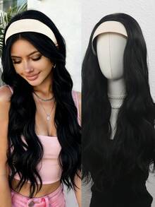 Tóc giả xoăn dài 24 inch bằng sợi tổng hợp kèm băng đô (băng đô có thể tháo rời), chịu nhiệt, phù hợp cho phụ nữ. - Nhiều màu - Xem 12