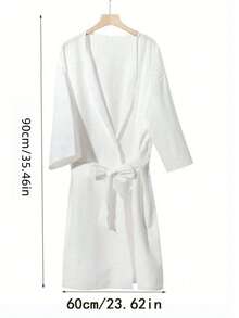 Disposable Bath Robe, Extra Long Bath Robe, Portable Travel Towel, Hotel Bathrobe, Unisex, All Season, Suitable For Travel And Business Trip (Random Color And Style) - White - View 8