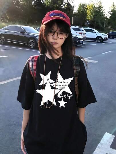 女士夏季圆领短袖T恤，印花图案，适合夏季、海滩、街头、日常、工作、办公室派对、郊游、嘉年华、音乐节、情人节、聚会等场合。时尚女式上衣，女士度假装扮。优雅的办公室着装，可爱上衣，女士度假服装，约会之夜装扮，女士优雅上衣，夏季休闲装，女士度假服饰。