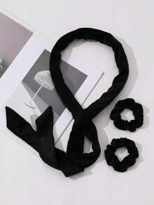 一套女士免加热海绵卷发器 - 黑色 - 查看 6