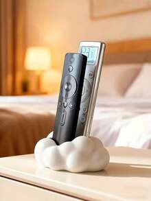 Cloud-Shaped Modern Black & White Remote Control Storage Box | Soft Cushioned Top Saves Space - Living Room/Bedroom Media Center Storage - Decorative Remote Control Storage Box With Storage Function (Remote Control Not Included) - View 11