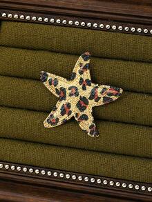 1 chiếc trâm cài áo sao biển tráng men thời trang, phụ kiện nữ phong cách nhiệt đới mùa hè yếu tố đại dương - Vàng - Xem 19