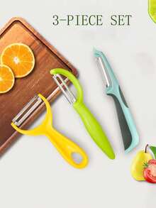 1pc/3pcs Vegetable Peeler, Stainless Steel Vegetable & Fruit Peeler, Multifunctional Peeler & Slicer, Stainless Steel Vegetable Peeler, Potato Peeler, Vegetable Peeler, Apple Peeler, Cucumber Peeler, I-Shaped & Y-Shaped Peeler Stainless Steel Blade, Kitchen Tool, Suitable For Potatoes, Apples, Carrots, Zucchini, Cucumbers, Suitable For Daily Use, Suitable For Home, Kitchen, Restaurant, Bakery, Cake Shop, Party, Birthday, Picnic, Etc., Can Be Given As A Gift To Grandparents, Parents, Family, Friends, Neighbors, Cooking Enthusiasts, Birthday, Party, Mother's Day, Thanksgiving, Halloween, Christmas And New Year. - Multicolor - View 6