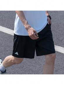 Adidas男款褲子2026新款網球運動訓練健身休閒舒適透氣短褲HR8725 - 黑色 - 查看 4