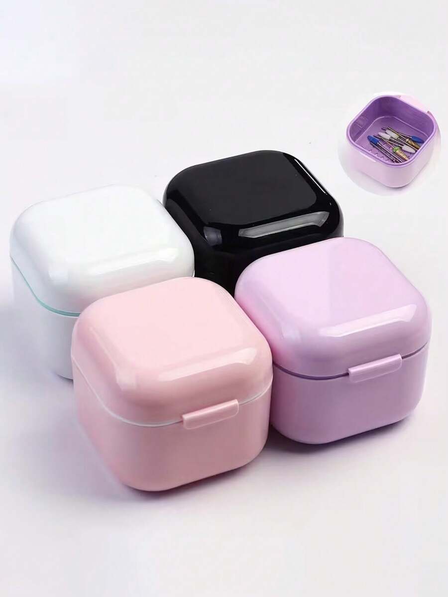 3pcs Manicure Drill Bit Storage & Disinfection Set, Designed For Organizing And Cleaning Manicure Drill Bits And Accessories, Includes Portable Manicure Tool Soaking Tray, Disinfection Container, Manicure Tools, Manicure Cleaning, Manicure Accessories, Portable, Manicure Tools - Multicolor - View 1