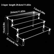 1 1-5 Tier Clear Acrylic Display Stand, Cosmetic Organizer, Perfume Acrylic Stand, Cupcake Stand, Suitable For Food Dessert Display Stand, Cosmetic Supplier Products. Desktop Clear Acrylic Handmade Doll Perfume Cosmetic Cake Accessory Multi-Functional Storage Rack. - Clear - View 17