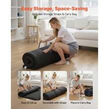 Japanese Tatami Mat, Queen Size Foldable Japanese Tatami Mattress, Futon Mattress With Storage Bag & Fastener, 9-Layer Floor Mat For Sleeping, Dorm, Meditation, Yoga, 80 X 60 X 3.5 In, Black - Màu đen, 80 x 60 x 3,5 inch - Xem 6