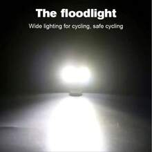 Super Bright Dual LED Bike Headlight, USB Charging Waterproof Bicycle Light with Side Warning Lamp & Power Indicator, Cycling Safety Equipment for Mountain & Road Bikes - Negro - Ver 7