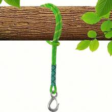 122lbs Heavy Duty Nylon Hammock Hanging Straps With Hooks And Adjustable Swing Accessories - Blue/Green Outdoor Tree Friendly Straps, Suitable For Hammocks, Chairs, Swings, Porches - Compatible With Trees, Gardens, Doors (No Tools Required), Rocking Chairs, Hammock Ropes - Multicolor - View 2