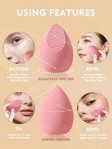 7件套化妆工具套装，包括：3个化妆海绵+2个三角粉扑+2个迷你化妆海绵 - 彩色 - 查看 7