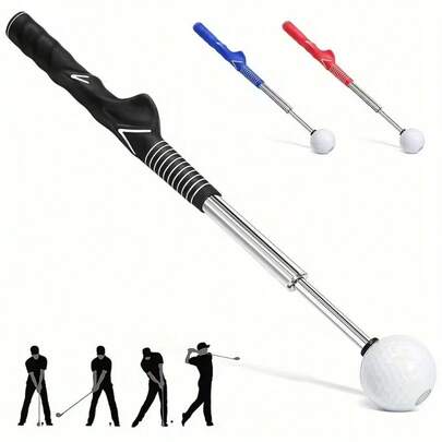 1 pieza Entrenador de swing de golf, dispositivo de entrenamiento de swing extensible con herramienta de asistencia de swing que emite sonido, ligero y duradero, agarre ergonómico, ideal para práctica de golf en interiores y exteriores, equipo para actividades al aire libre, accesorios deportivos, regalo para hombres