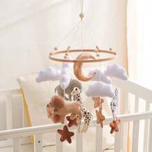 Handmade Animal Kingdom Series Bed Bell, Cute Shaped Toy, Educational, Enhances Children's Hand-Eye Coordination, Prevents Myopia, Suitable For Children's Room Decoration, Mixed Colors, Newborn Bed Bell Toy, Best Gift For Parent-Child Interaction, Birthday Gift, Christmas Gift - Multicolor - View 6