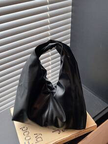 Tas Tote Besar Modis untuk Wanita, Tas Bahu Desain Baru, Tas Tangan Bergaya - Hitam - View 5