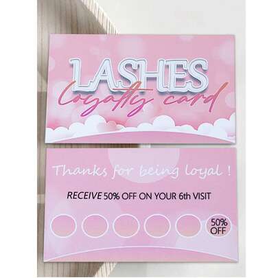 10/50pcs Eyelash Extension Card Set, Eyelash Membership Card And Coupon Kit, Suitable For Professional Use In Eyelash Salons, Eyelash Technicians And Nail Technicians