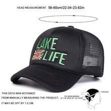 Mũ lưỡi trai nam LAKE LIFE, thêu chữ cá nhân hóa, mũ bóng chày, mũ lưới phong cách đường phố thường ngày cho mùa xuân, mùa thu, du lịch, nghỉ mát biển. - nhiều màu - Xem 2
